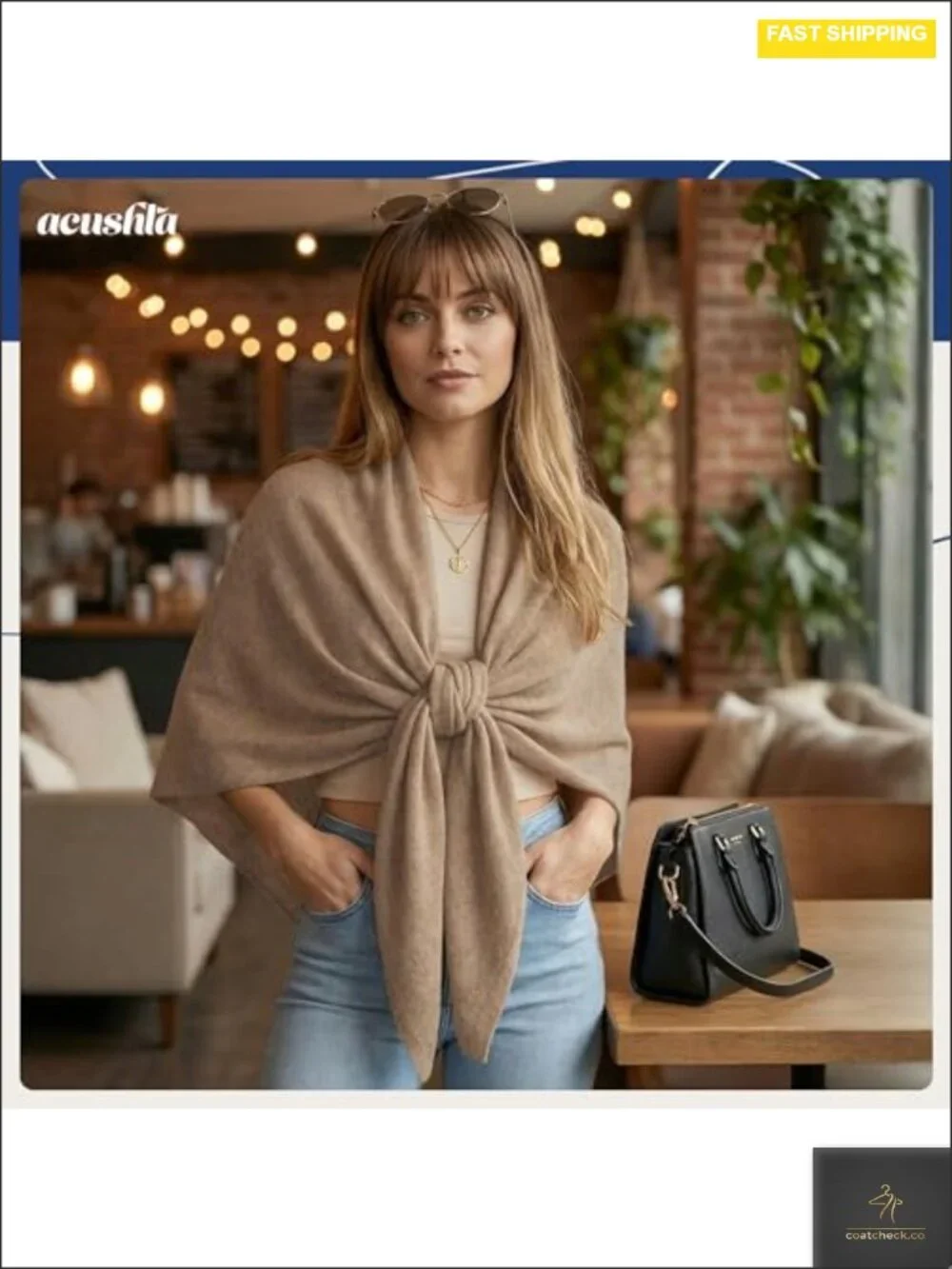 100% Merino Wool Pashmina Shawl Wrap Women Winter Scarf